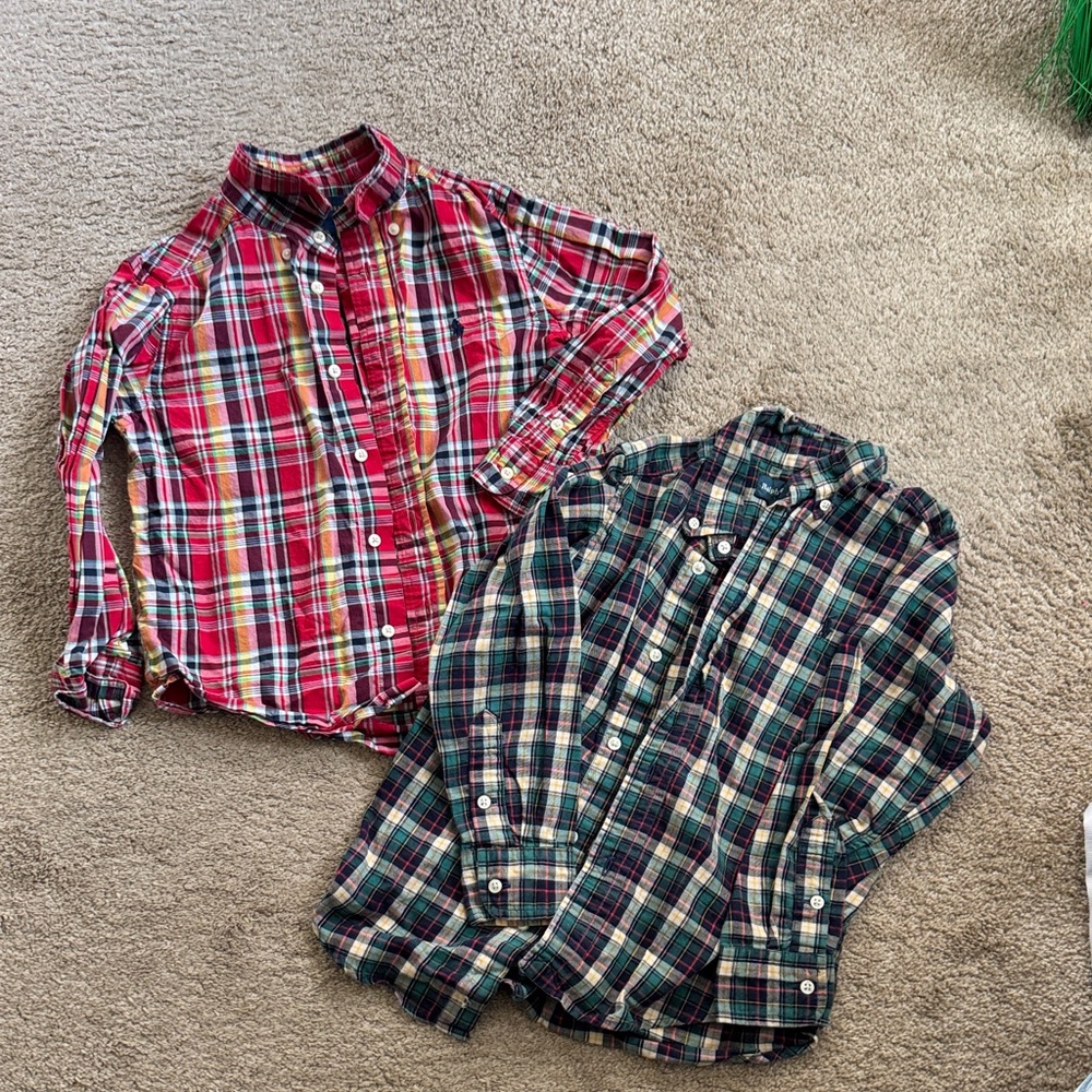 Polo Plaid Button-Up Shirts